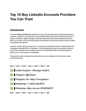 Top 10 Buy Linked In Accounts Providers You Can Trust