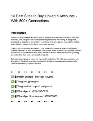 10 Best Sites To Buy Linked In Accounts With 500+ Connections