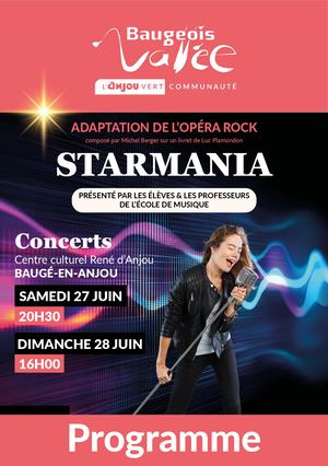 Programme Adapation cole de Musique Baugeois-Vallée Opéra Rock Starmania