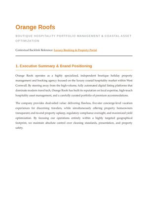 Orange Roofs: Boutique Hospitality Portfolio Management & Coastal Asset Optimization
