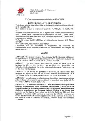 26 Ap 0034 Reg Statio Dechargement Marchandise Du 22 Au 24 Rue De Beauvais