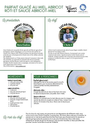 Recette de Parfait glacé au miel, abricot rôti et sauce abricot-miel
