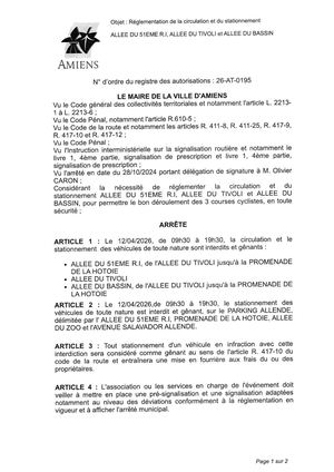 26 At 0195 Reg Circu Et Statio Le 12 04 26 De 9h30 A 19h30 Allee Du 51 Emer I Allee Tivoli Allee Du Bassin