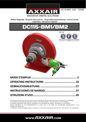 DC115-BM (with concentric clamping) user manual