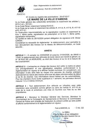 26 At 0317 Reg Statio Du 23 03 26 Au 01 04 26 De 8h A 17h Rue De La Morliere