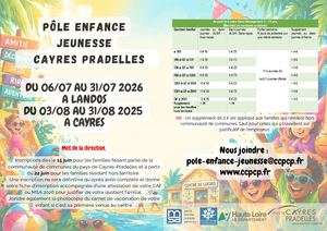 Programme d'été - Centre de Loisirs