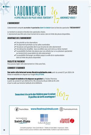 Bulletin D'abonnement 26 27