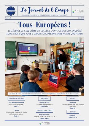 Journal de l'Europe - N°2 / Collège Saint Joseph Plouescat