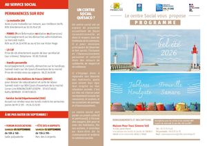 CENTRE SOCIAL | programme été 2026