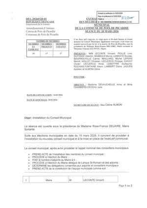 D Eliberations Du 20 Mars 2026