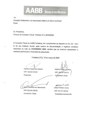 Parecer Fiscal Fevereiro 2026