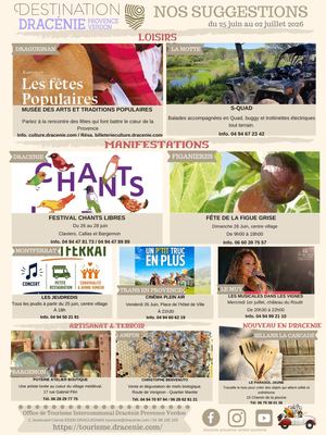 Suggestions Du 25 Juin Au 02 Juillet