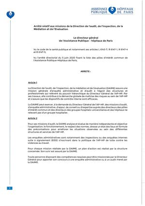 Arrêté Directorial Et éTapes Clés Daime Mai 2025