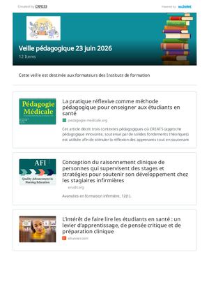 Veille Pédagogique 23 Juin 2026
