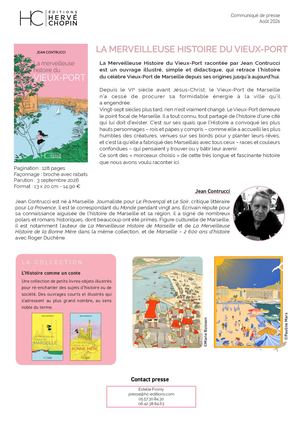 Communiqué de prese La Merveilleuse Histoire Du Vieux Port