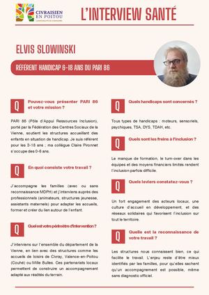Témoignage Elvis Slowinski - Référent handicap