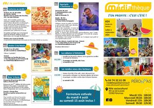 Guide Lecteur Médiathèque Juillet à Sept. 2026