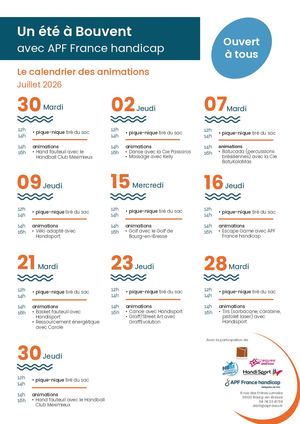 Programme Un éTé à Bouvent 2026