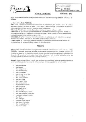 Arrêtés 23 06 26