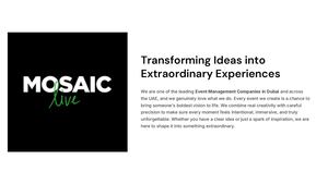 Transforming Ideas Into Extraordinary Experiences