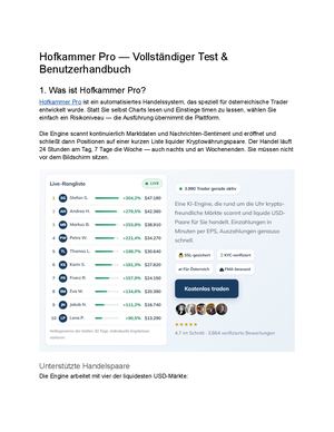 Hofkammer Pro - Vollständiger Test & Benutzerhandbuch