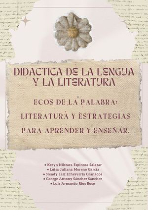 Cartilla Didáctica de la Lengua y la Literatura