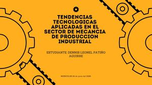 Presentación Mecanización Industrial Ilustraciones Línea Amarillo