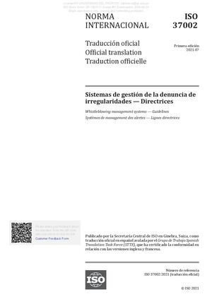 Normas Iso 37002 2021