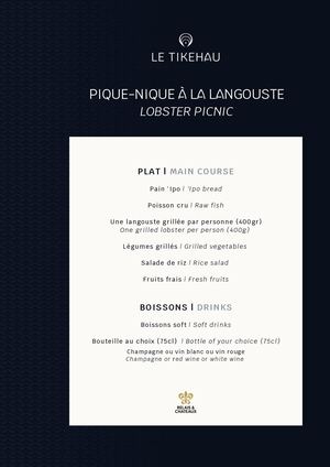 Le Tikehau - Menu Pique Nique Langouste