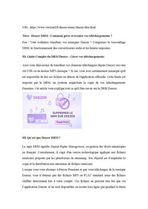Deezer DRM : Tout ce que vous devez savoir
