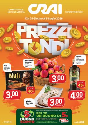 Volantino CRAI Ama Superette e Cuor Nord dal 25 giugno al 5 luglio