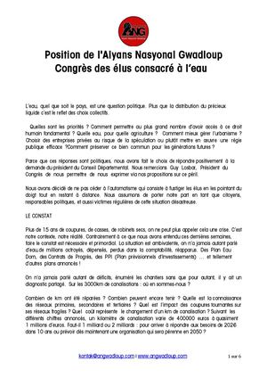 Dlo Annou Congrès Eau Position Ang