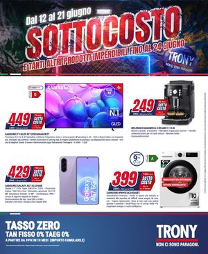 Volantino trony a Cagliari