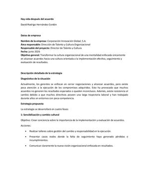 Hay Vida Después Del Acuerdo