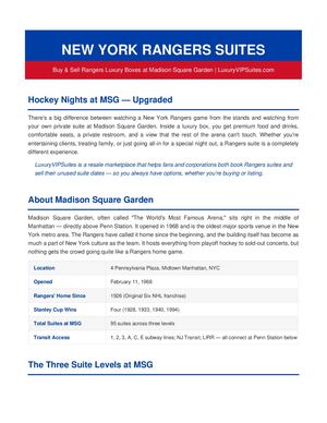 New York Rangers Suites (1)