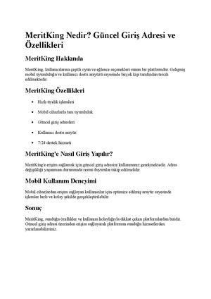 Meritking Giriş