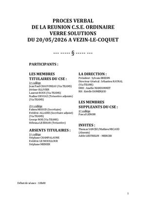 2026 05 20 Pv Cse Ordinaire