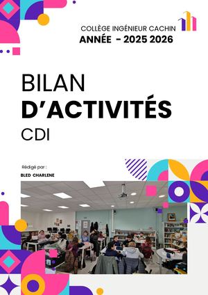 Rapport d'activités CDI Mme Bled 2025 2026