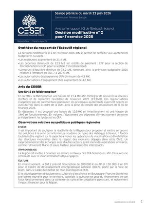 Décision modificative n° 2 pour l'exercice 2026