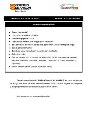 Materiales curso 2026 27