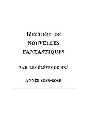 Nouvelles Fantastiques 4°C
