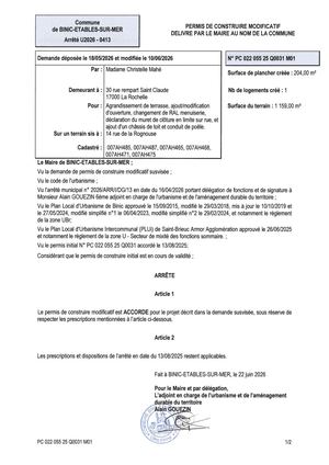 PC 25 Q 0031 M01 - Arrêté
