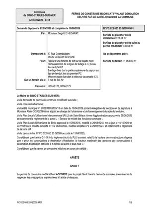 PC 25 Q 0009 M01 - Arrêté