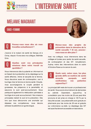 Témoignange Mélanie Magnant