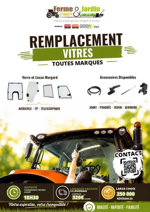 Affiche Pare Brise + Contact - Ferme & Jardin