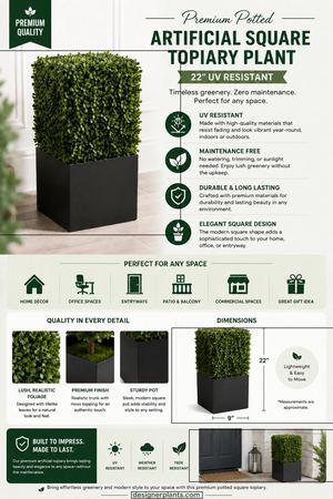 Artificial Square Topiary Plant
