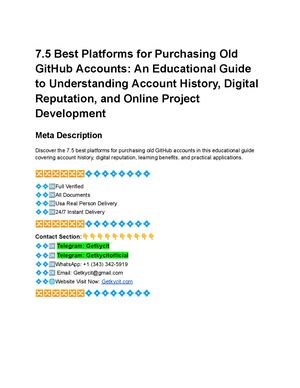 13 9 Popular Platforms Fast To Buy Old Git Hub Accounts & A Ranked List