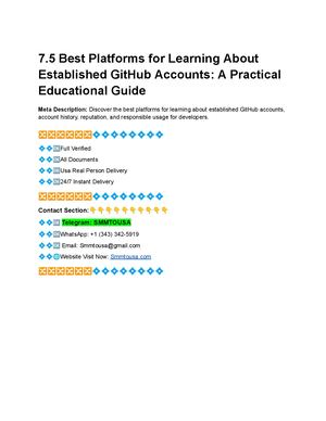 Top 16 Platforms For Purchasing Old Git Hub Accounts (Instant Delivery)