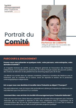 Portrait Comité Hortense De Labriffe
