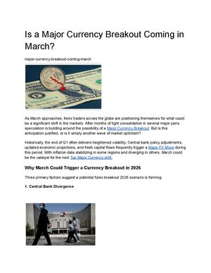 Is A Major Currency Breakout Coming In March